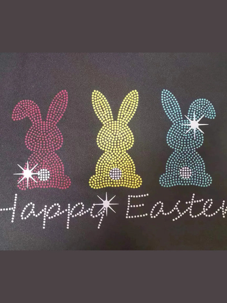 HAPPY EASTER Graphic Round Neck T-Shirt nicholesgifts
