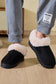 Women Faux Fur Round Toe Platform Slippers nicholesgifts