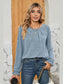 Ruched Round Neck Flounce Sleeve T-Shirt nicholesgifts
