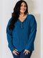 Basic Bae Full Size Ribbed Half Button Long Sleeve T-Shirt nicholesgifts