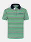 Men's Plus Size Striped Short Sleeve Polo Shirt nicholesgifts
