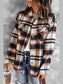 Plaid Button Front Shirt Jacket with Breast Pockets nicholesgifts