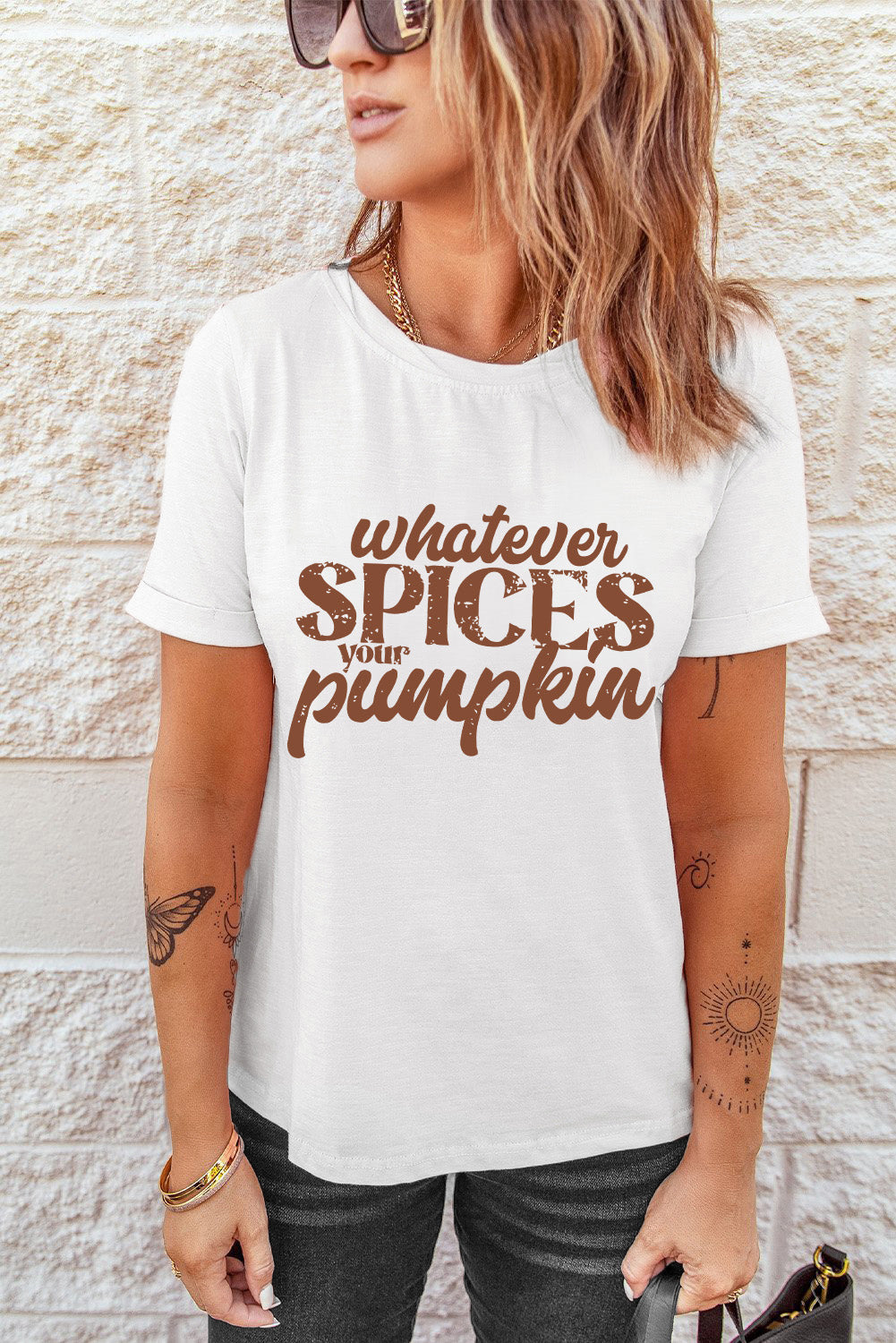 WHATEVER SPICES YOUR PUMPKIN Graphic Tee nicholesgifts