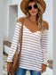 Striped Round Neck Long Sleeve T-Shirt nicholesgifts