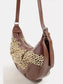 Fame Spotted Leopard Print Half Moon Shoulder Bag nicholesgifts