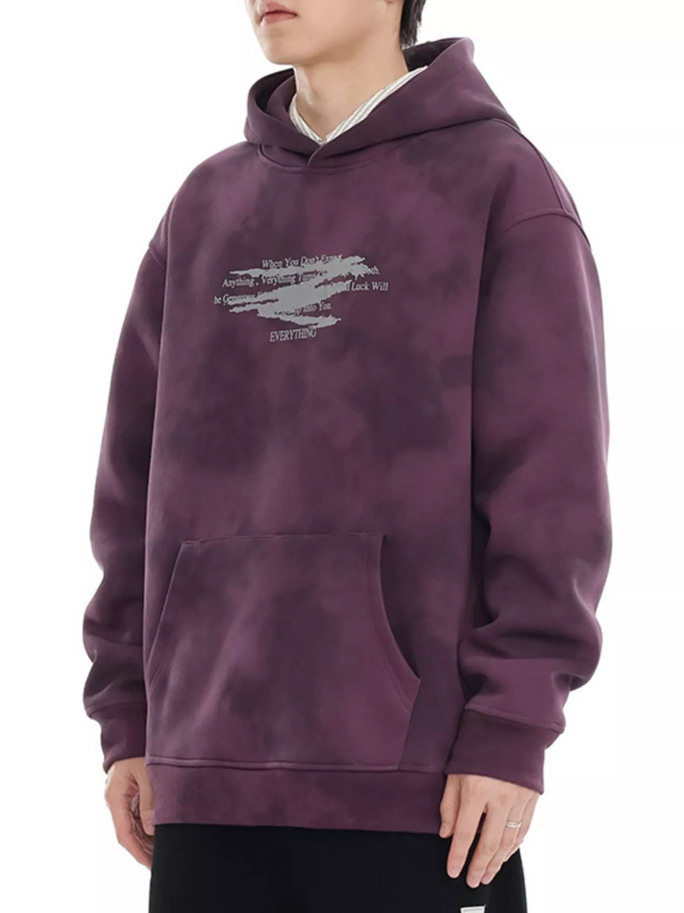 Men's Plus Size Tie-Dye Long Sleeve Hoodie NicholesGifts