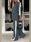 Full Size Contrast Lapel Collar Top and Pants Set nicholesgifts
