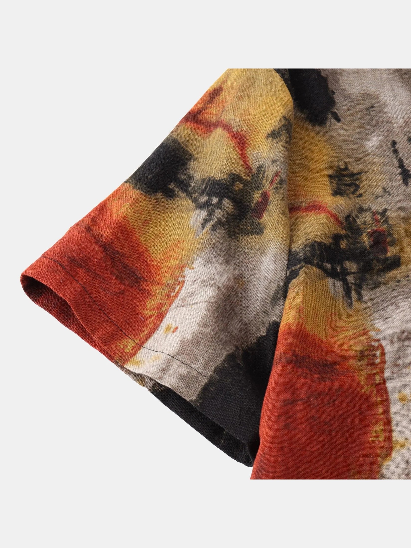 Men's Plus Size Abstract Print Short Sleeve Button-Up Casual Shirt Trendsi