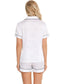 Printed Button Up Short Sleeve Top and Shorts Lounge Set nicholesgifts