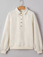 Textured Half Button Collared Sweatshirt nicholesgifts