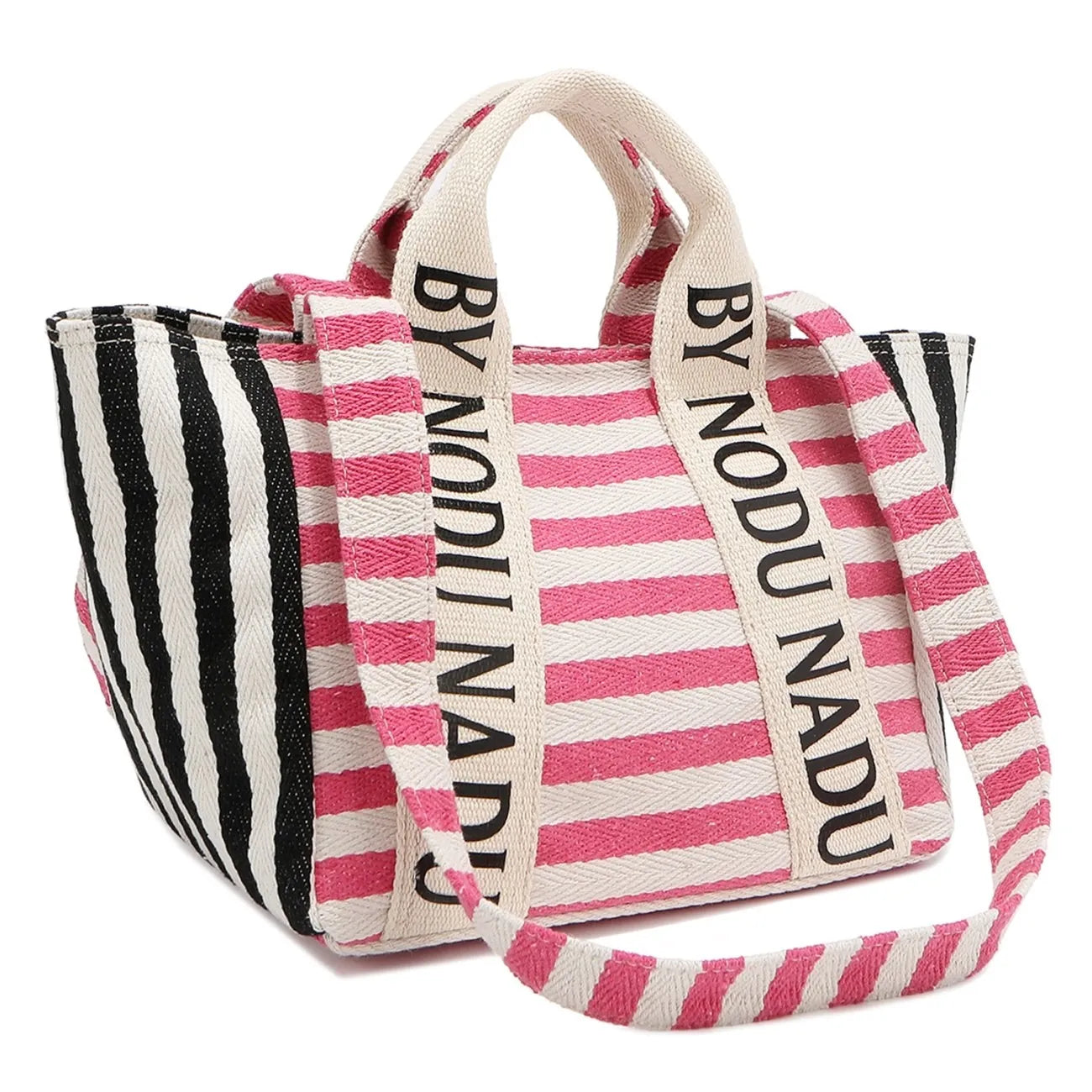 Nicole Lee USA Letter Striped Tote Bag Trendsi