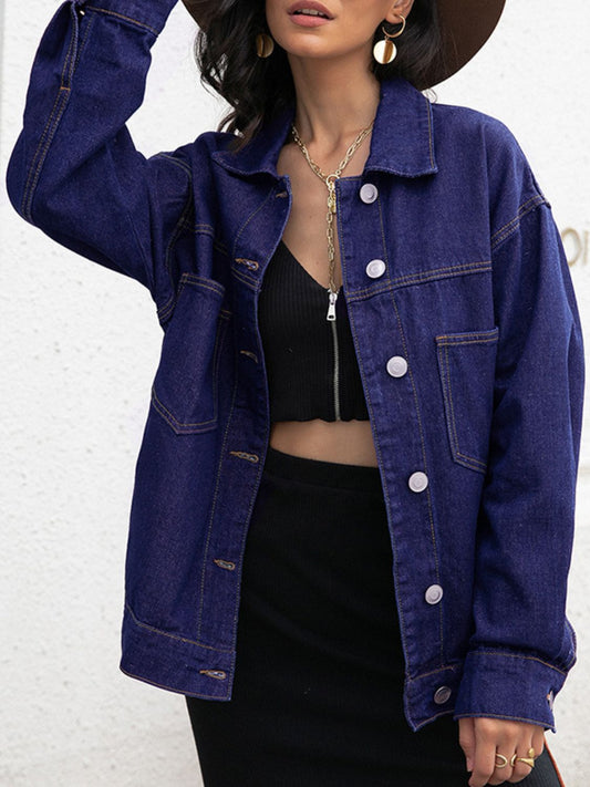 Buttoned Denim Jacket nicholesgifts