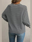 Striped Round Neck Long Sleeve Top nicholesgifts