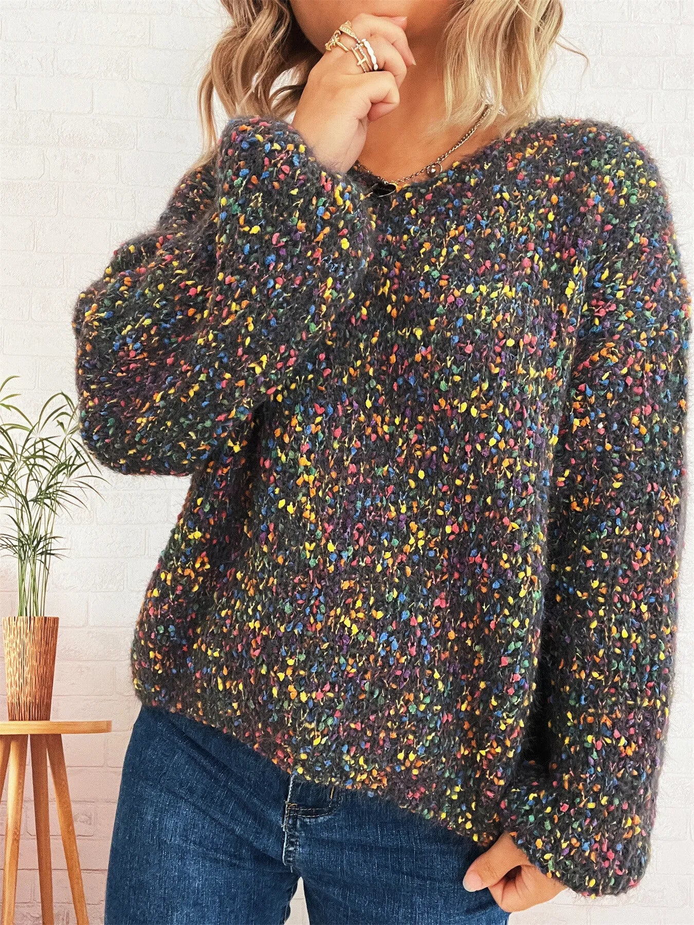 Colorful Long Sleeve Sweater