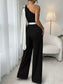 One-Shoulder Bowknot Wide Leg Jumpsuit nicholesgifts