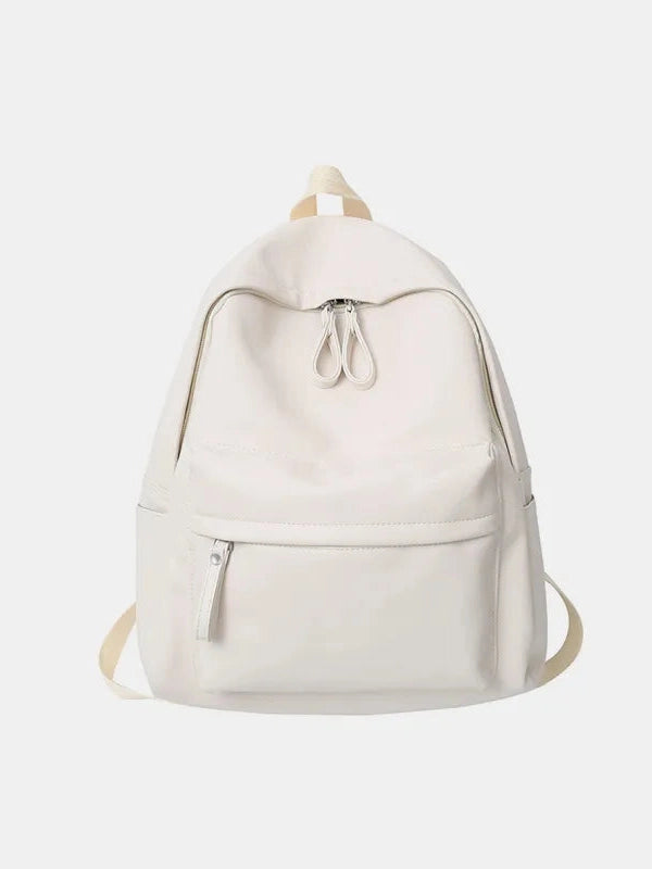 PU Leather Zip Backpack Bag nicholesgifts