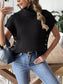Turtleneck Side Decor Button Sweater Vest nicholesgifts