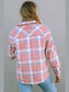 Plaid Pocketed Collared Neck Button Up Jacket nicholesgifts