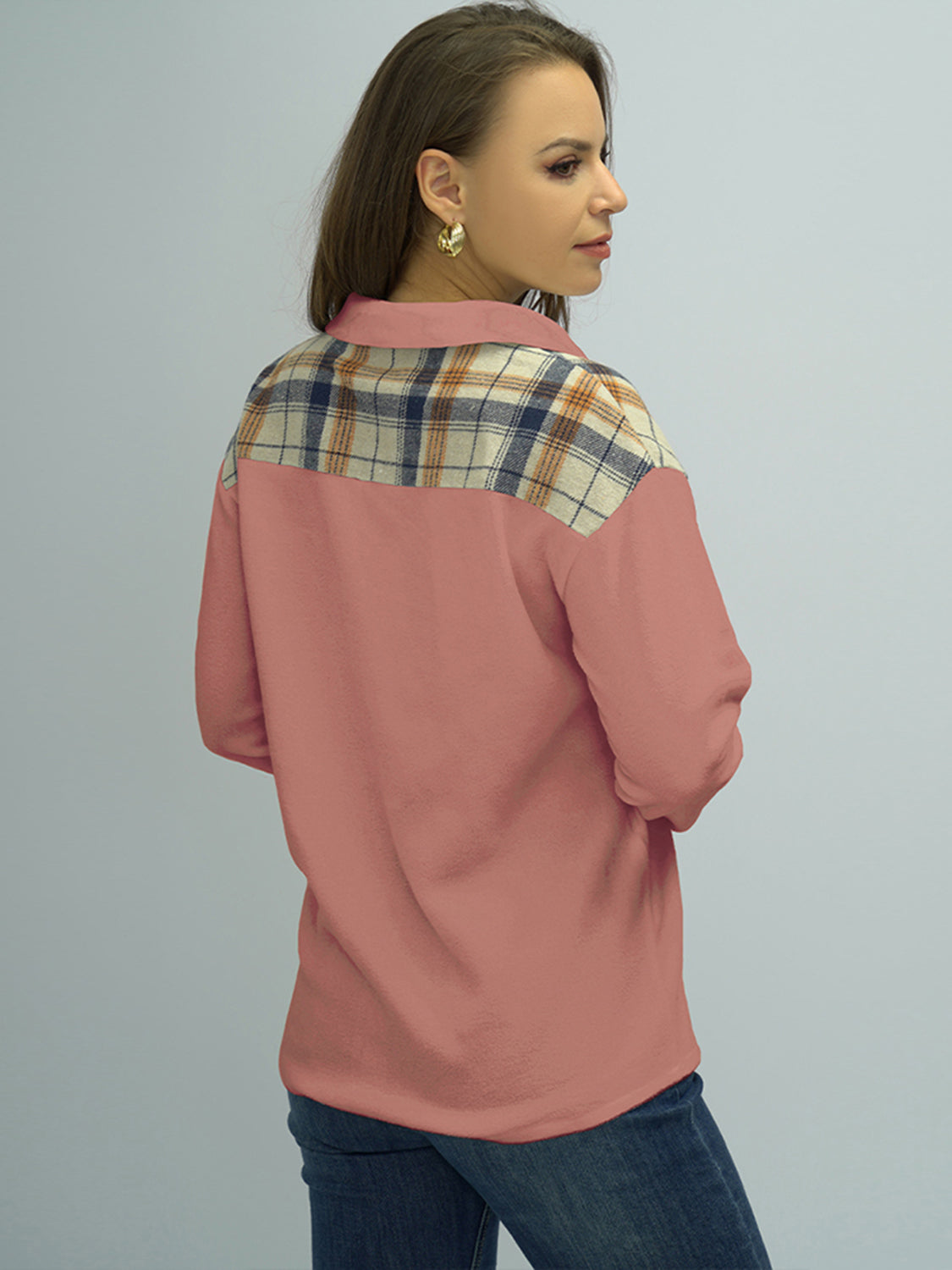 Shiny Plaid Button Down Shirt NicholesGifts
