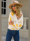 Angel Wings Floral Open Front Fuzzy Cardigan nicholesgifts