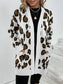 Women Leopard Open Front Dropped Shoulder Cardigan nicholesgifts