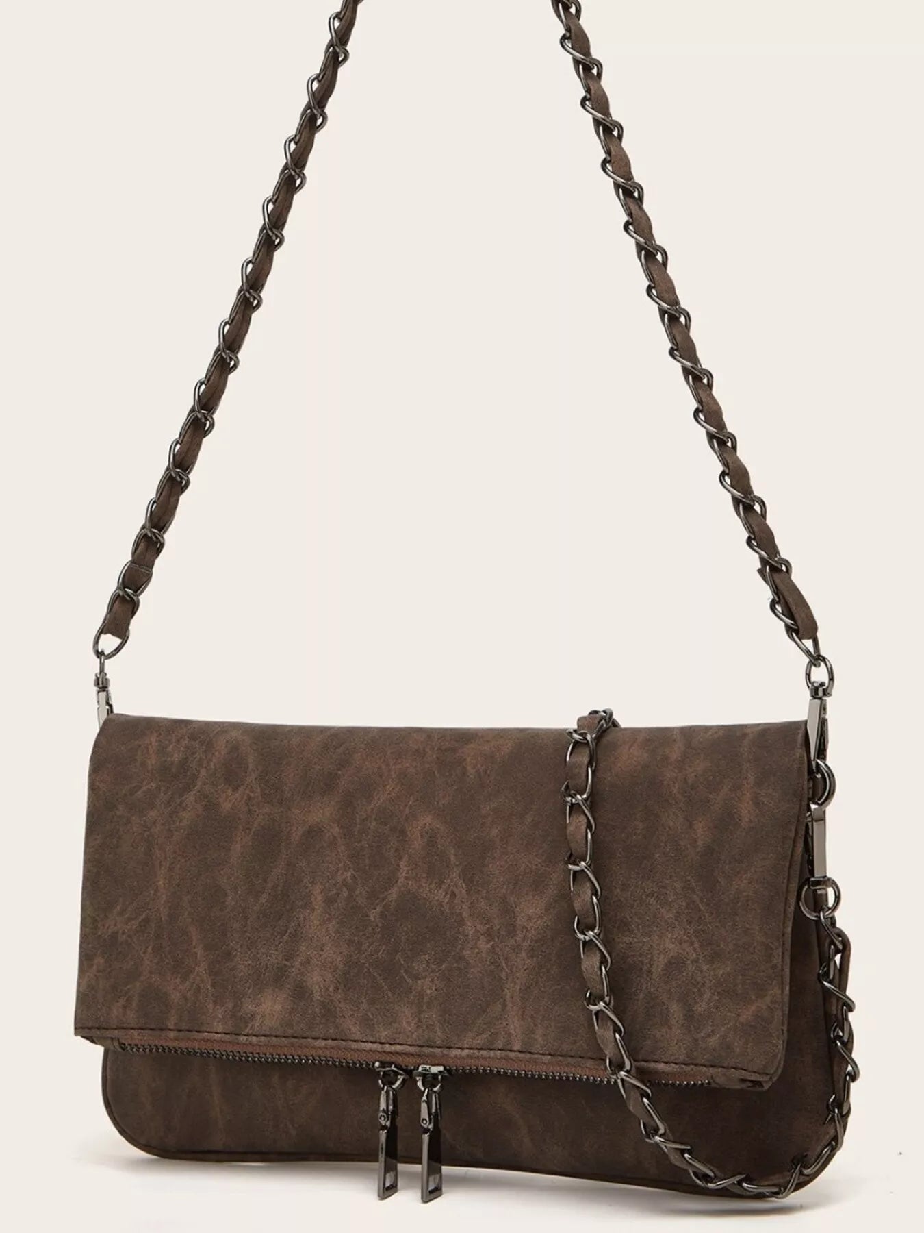 PU Leather Chain Strap Shoulder Bag nicholesgifts