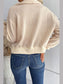 Perfee Zip-Up Sherpa Collared Neck Jacket with Pockets nicholesgifts