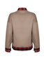 Plaid Trim Long Sleeve Jacket nicholesgifts