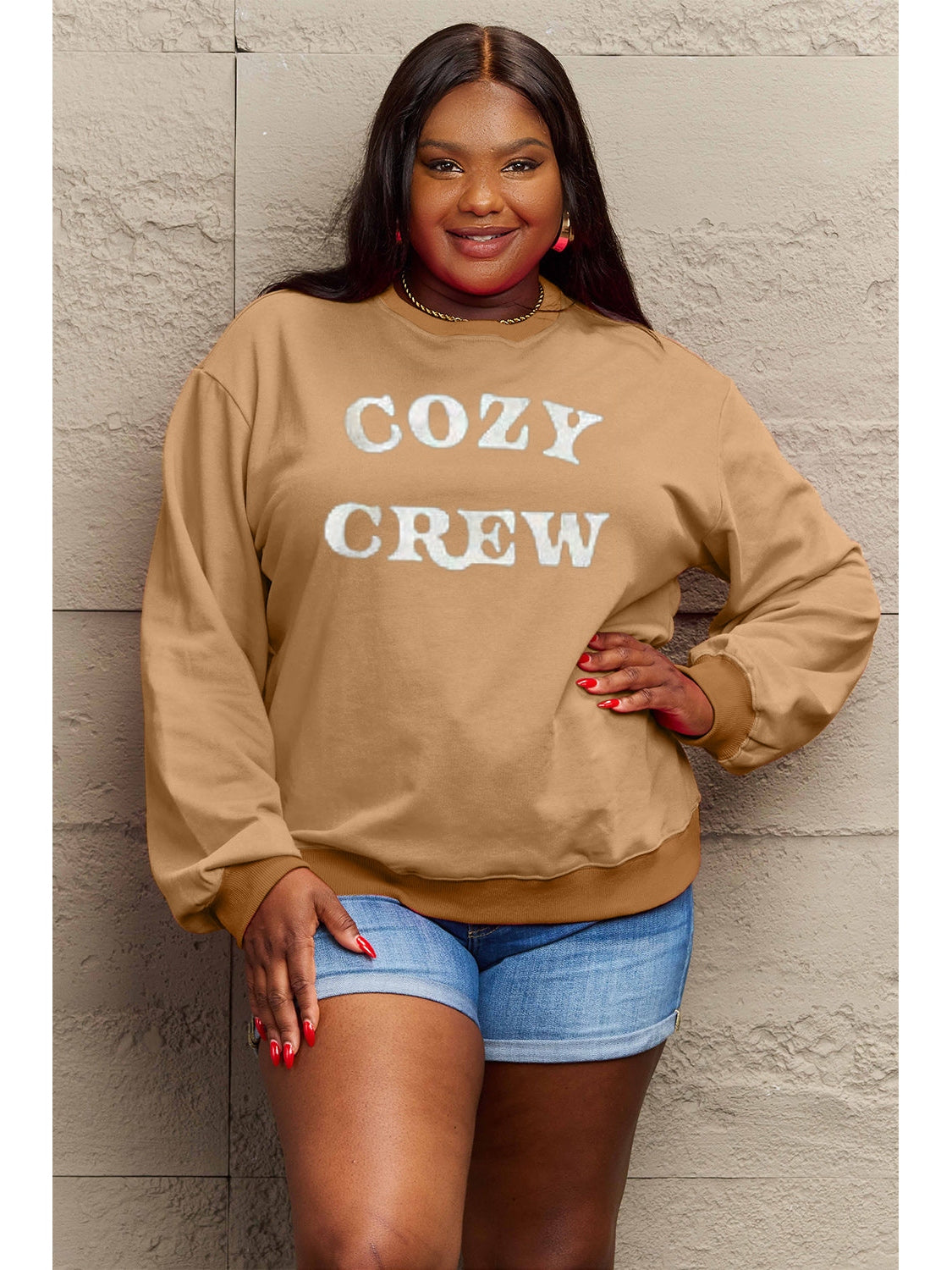 Simply Love Full Size COZY GREW Graphic Sweatshirt nicholesgifts