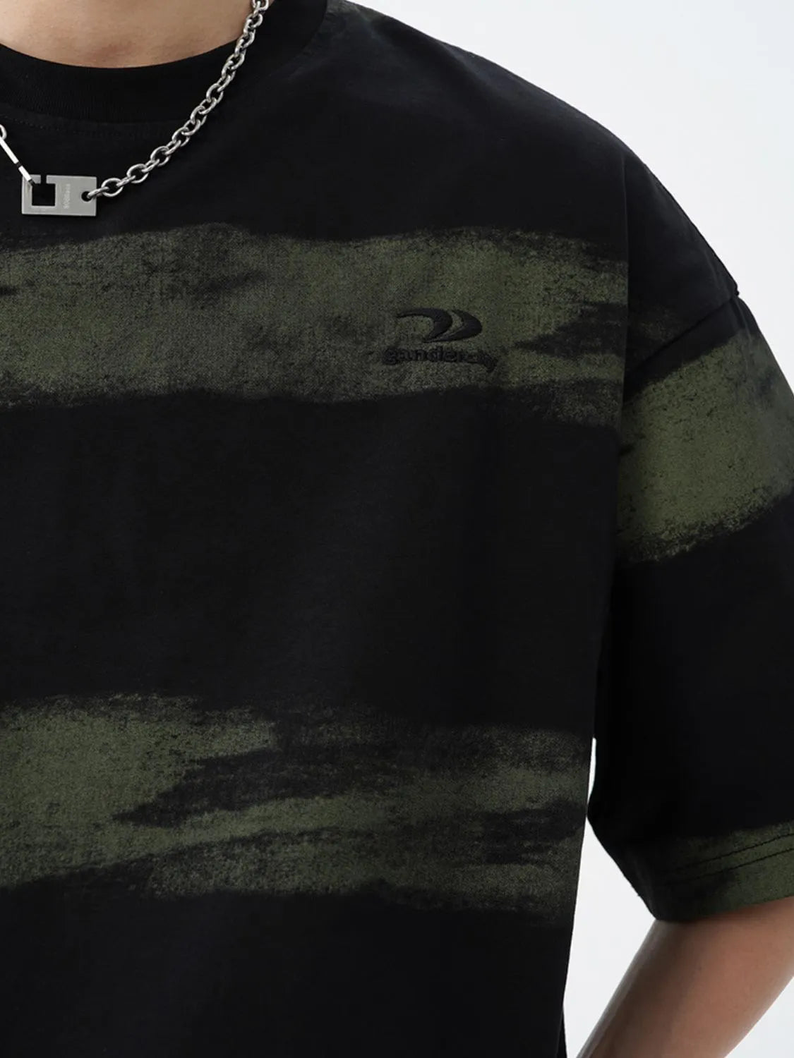 Men's Plus Size Basic style Round Neck Striped T-Shirt NicholesGifts