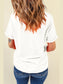 Letter Graphic Round Neck Short Sleeve T-Shirt nicholesgifts