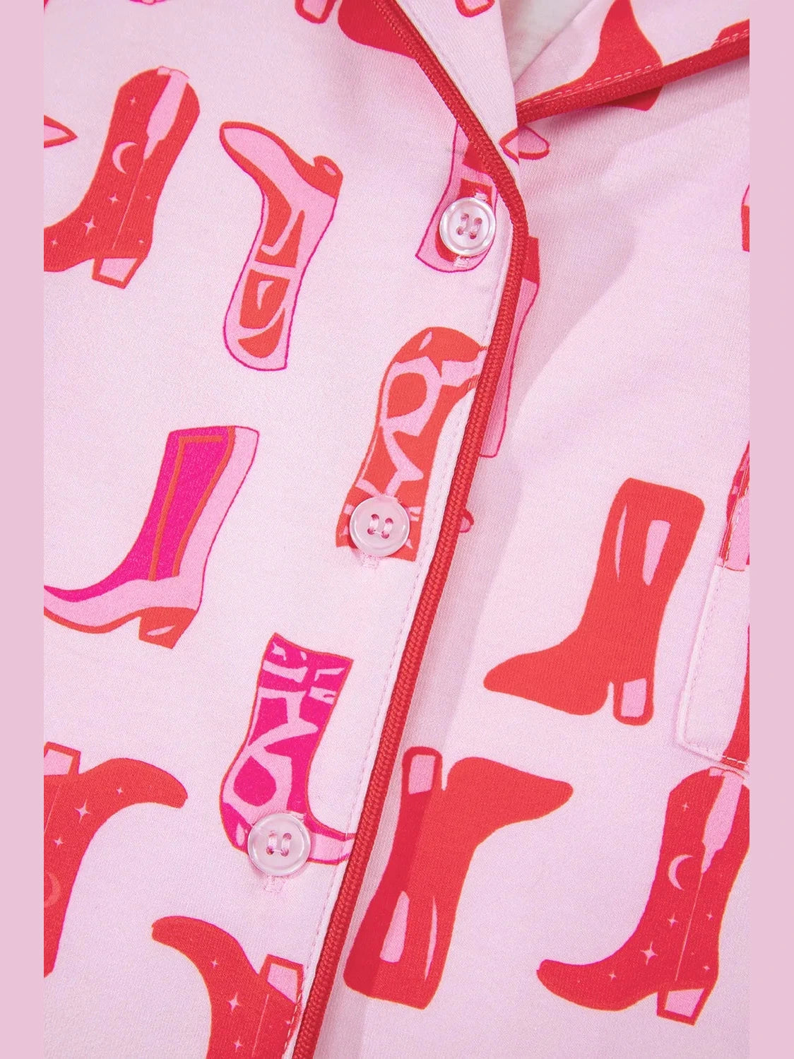 Cowgirl Boots Printed Shirt and Shorts Set nicholesgifts