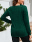 Texture Round Neck Long Sleeve Knit Top nicholesgifts