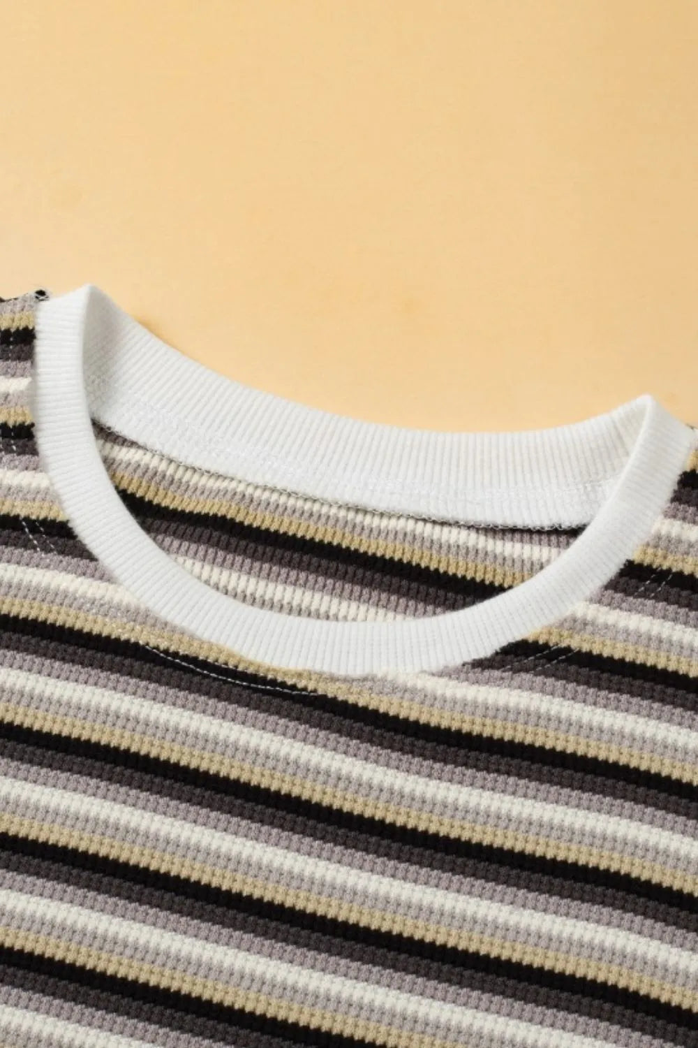 Striped Round Neck Short Sleeve Top and Pants Set NicholesGifts