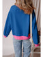 Women Letter Graphic Contrast Long Sleeve Sweatshirt nicholesgifts