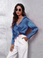 Button Up Collared Neck Long Sleeve Shirt nicholesgifts