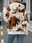 Fuzzy Drawstring Zip Up Hooded Jacket nicholesgifts