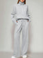 Women Half Zip Long Sleeve Top and Pants Set nicholesgifts