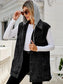 Drawstring Pocketed Button Up Sleeveless Denim Jacket nicholesgifts
