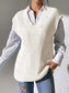 Pearl Trim V-Neck Sweater Vest nicholesgifts