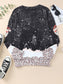 Sequin Patch Christmas Element Sweatshirt nicholesgifts