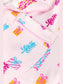 Printed Collared Neck Long Sleeve Lounge Dress nicholesgifts