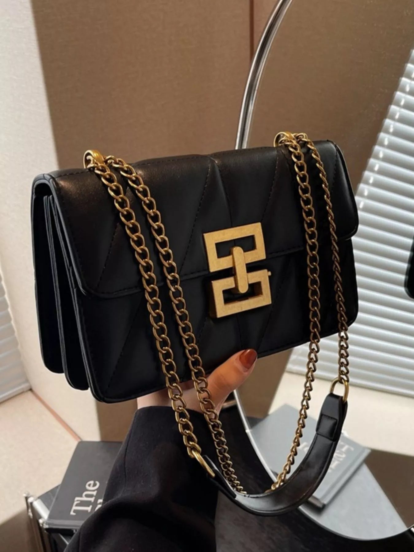 Quilted Flap Chain Crossbody Bag nicholesgifts