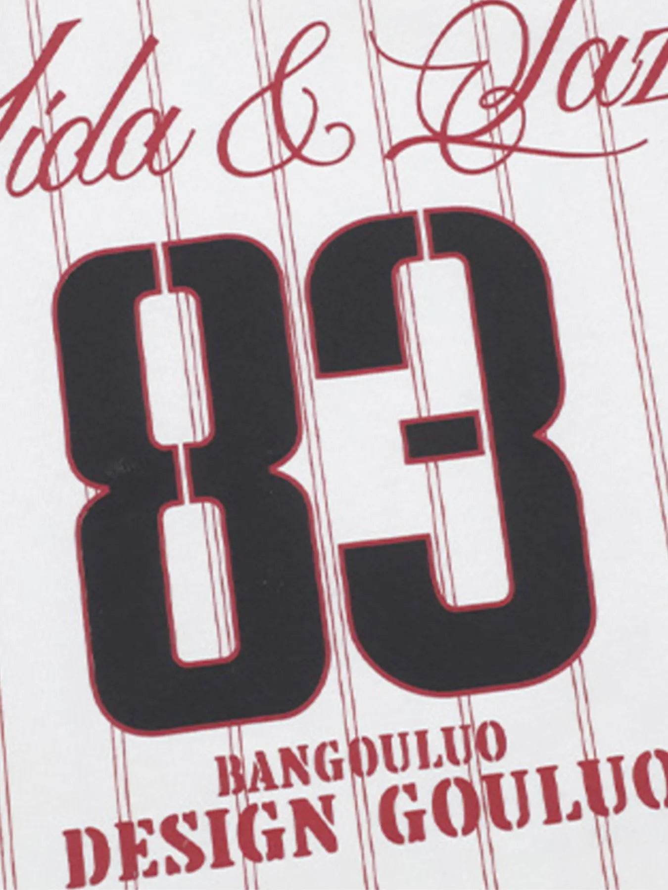 Men's Number 83 Striped Baseball T-Shirt NicholesGifts