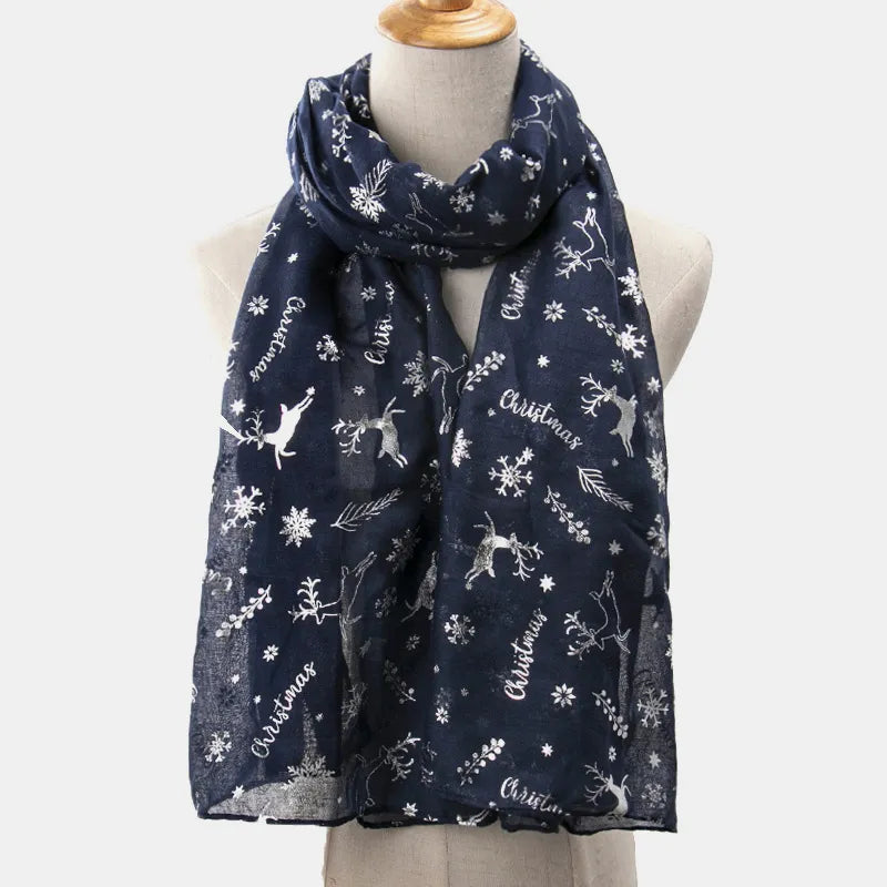 Christmas Element Polyester Scarf Trendsi