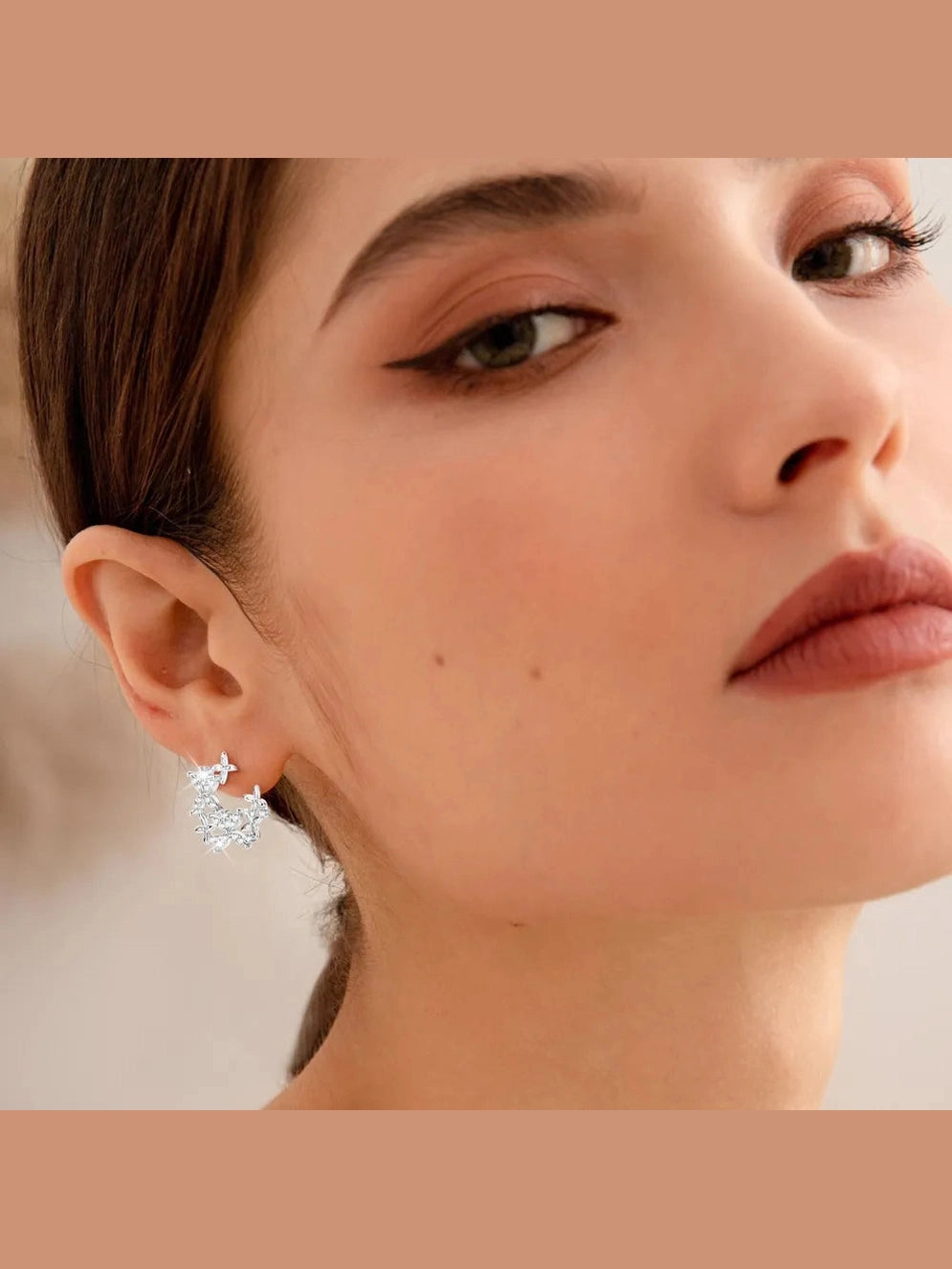 925 Sterling Silver Moissanite Lucky Clover Earrings Trendsi