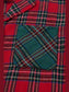 Plaid Contrast Patched Christmas Holiday Long Sleeve Shirt and Short 2pcs Pajama Set nicholesgifts