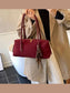 Elegant Suede Shoulder Bag with Pendant nicholesgifts