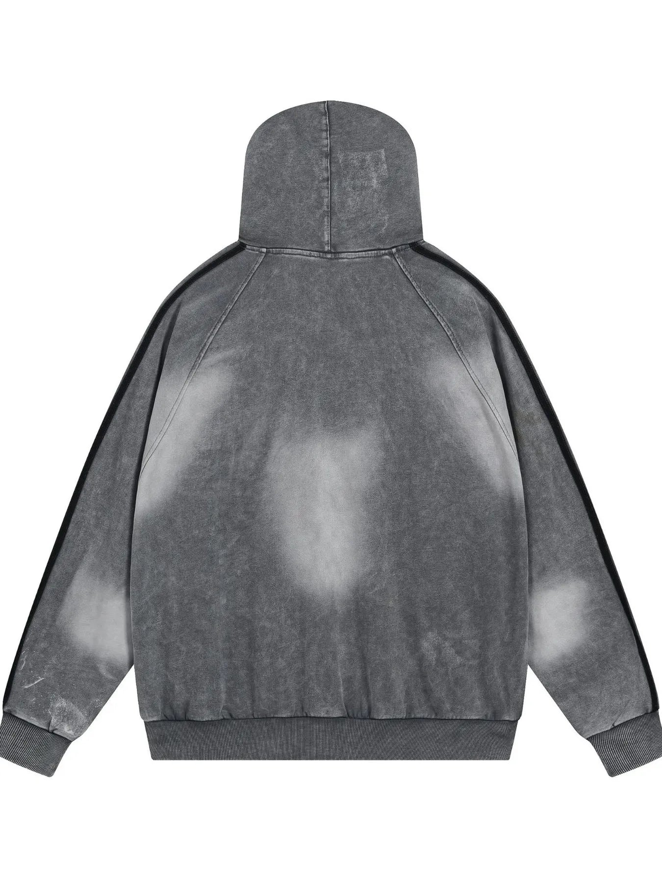 Men's Washed Graphic Striped Sleeve Hoodie NicholesGifts