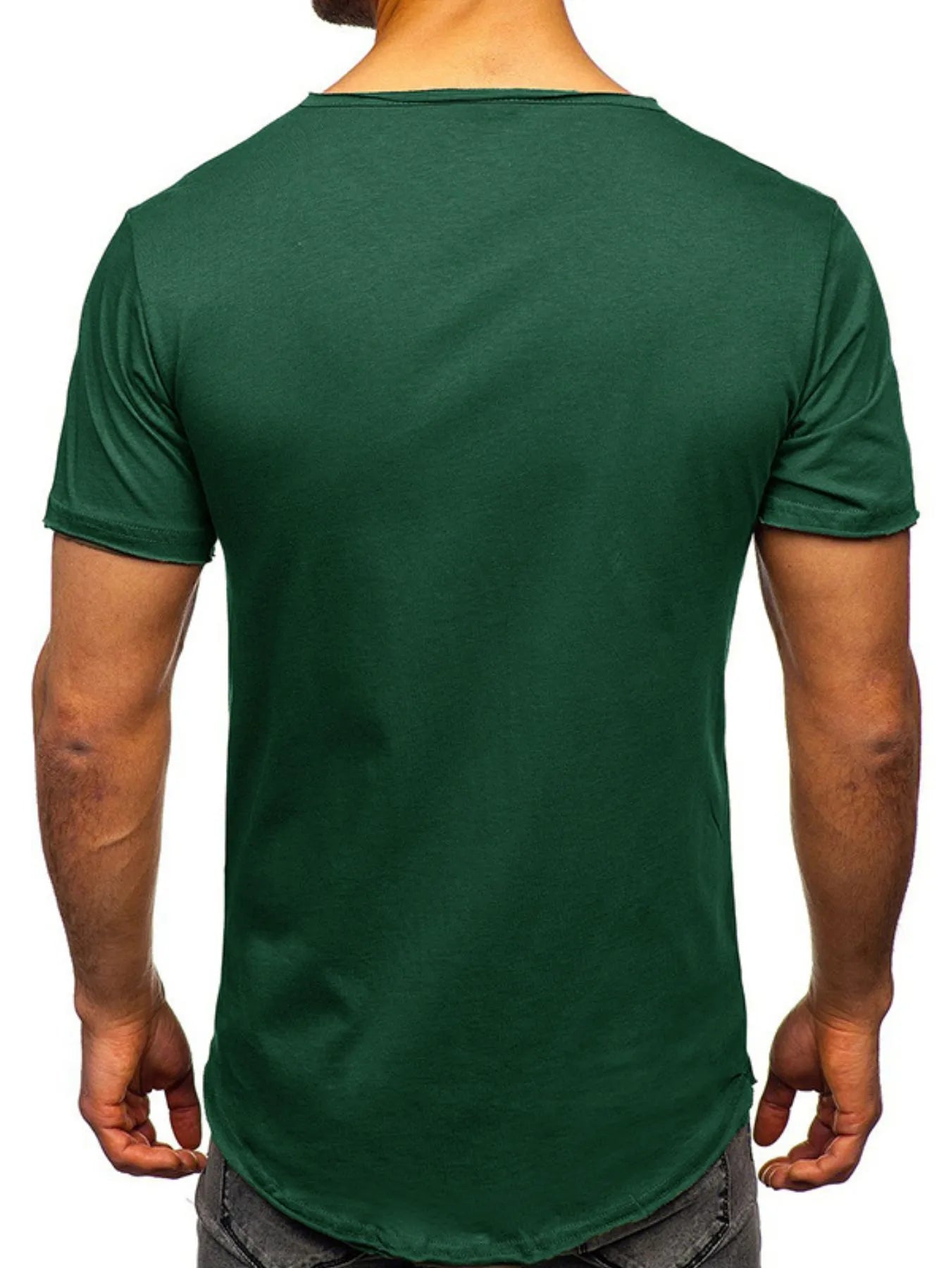 Men's V-Neck Henley Polo T-Shirt NicholesGifts